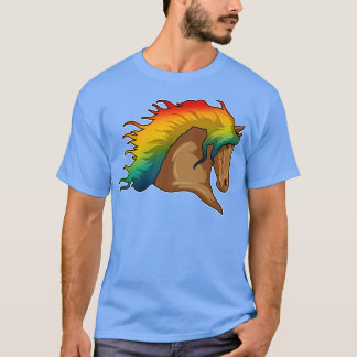 Horse with Rainbow Hairs T-Shirt