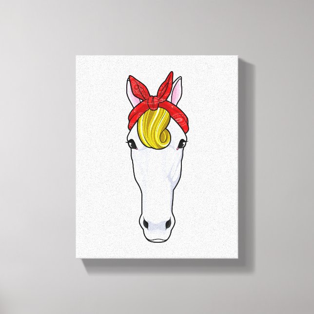 Horse with Ribbon Canvas Print (Front)