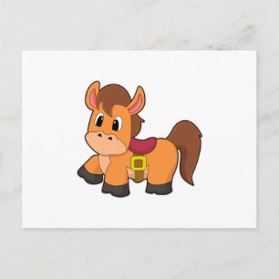 Horse with Saddle Postcard