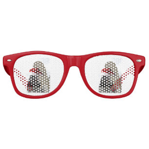 Horse with Santa Hat Retro Sunglasses