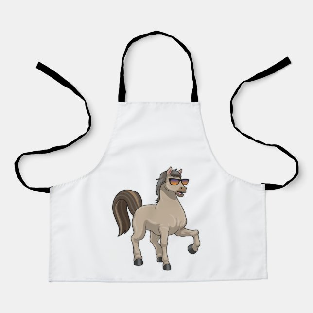 Horse with Sunglasses Apron (Front)