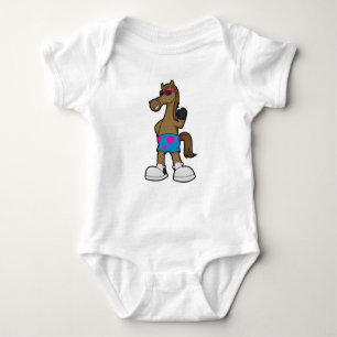 Horse with Sunglasses Baby Bodysuit