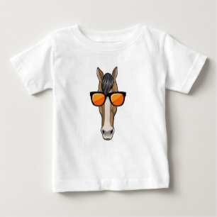 Horse with Sunglasses Baby T-Shirt