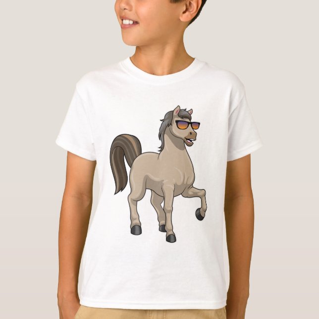 Horse with Sunglasses T-Shirt (Front)