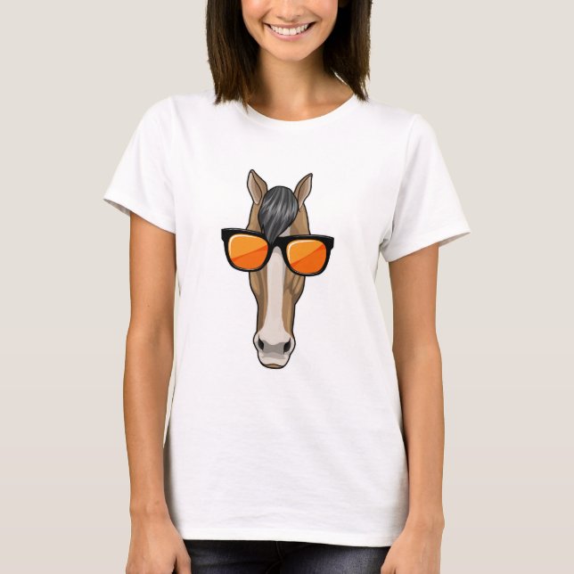 Horse with Sunglasses T-Shirt (Front)