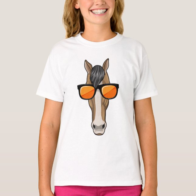 Horse with Sunglasses T-Shirt (Front)