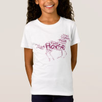 Horse Word Cloud Unique Design in Maroon