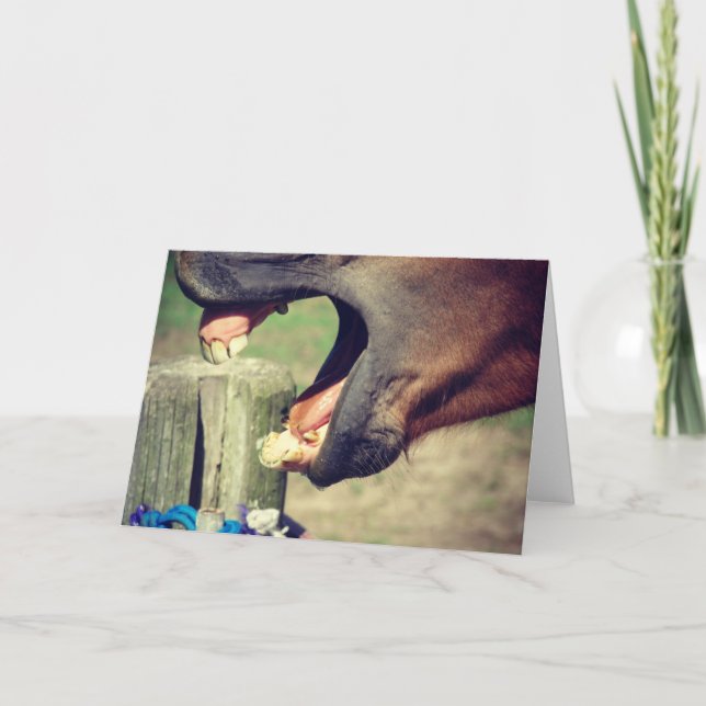 Horse Yawn Card (Front)