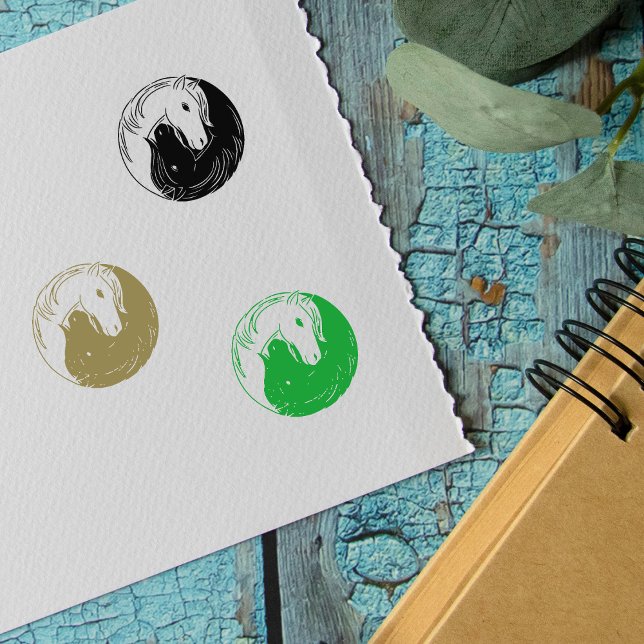 Horse Yin Yang Sign Rubber Stamp (Creator Uploaded)