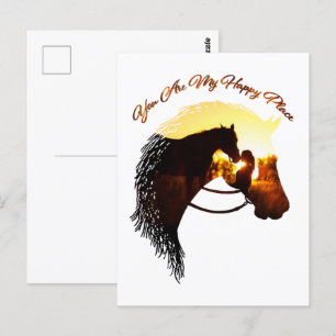 Horse You Are My Happy Place Horse Lover Female Postcard