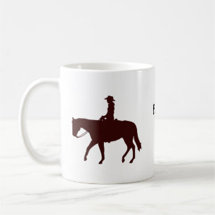 Horseback Cowgirl Personalised Coffee Mug