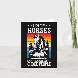 Horseback Horse Riding Horse Equestrian Saddle Card