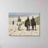 Horseback Ride along the Beach - Fine Art Canvas