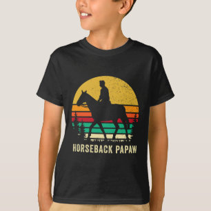 Horseback Rider Papaw Horse Riding Horse Back Gran T-Shirt