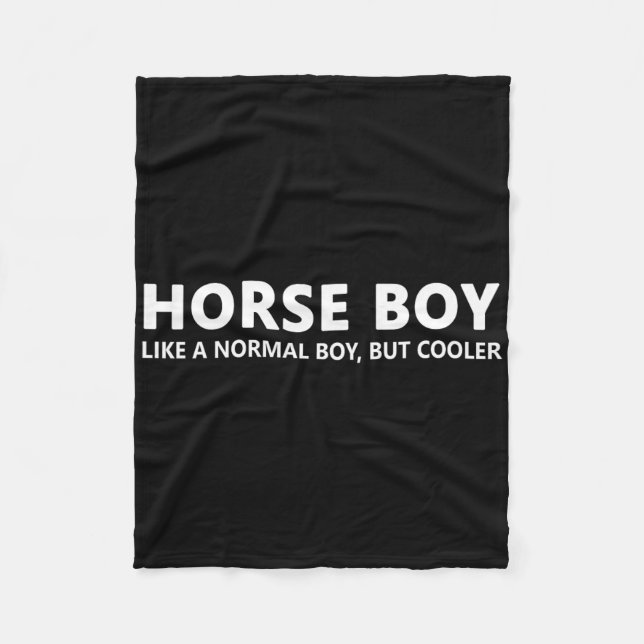 Horseback Riding Boy Horse Boy  Fleece Blanket (Front)