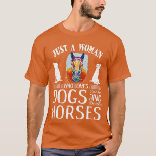 Horseback Riding Cowgirl Love Dog Horse T-Shirt