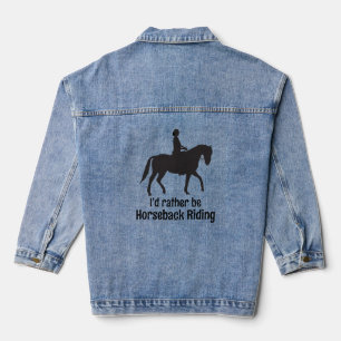 Horseback Riding Design Denim Jacket