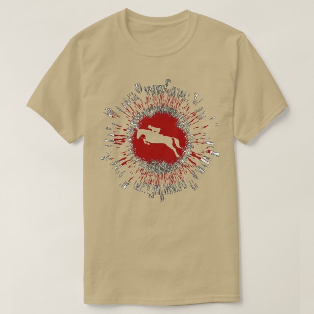HORSEBACK RIDING EXPLOSION EFFECT  T-Shirt (Design Front)