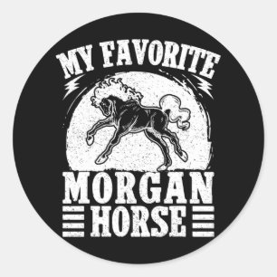 Horseback Riding Favourite Morgan Horse Rider Classic Round Sticker