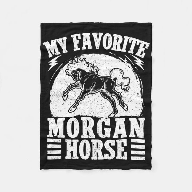 Horseback Riding Favourite Morgan Horse Rider  Fleece Blanket (Front)