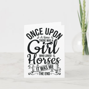 Horseback Riding Girl Funny Horse Girl Riding Barr Card