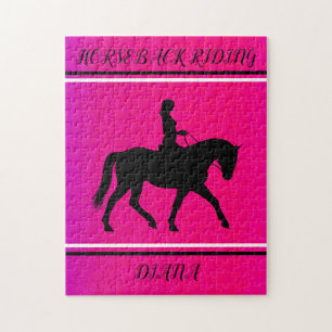 HORSEBACK RIDING GIRL PERSONALIZED PUZZLE. JIGSAW  PUZZLE