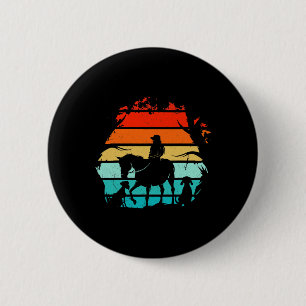 Horseback Riding Girls - Vintage Girl With Dogs An 6 Cm Round Badge