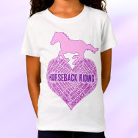 Horseback Riding Heart with Wild Pony T-Shirt