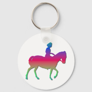 Horseback riding key ring