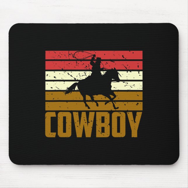 Horseback Riding Rodeo Texas Gift Cowboy  Mouse Pad (Front)