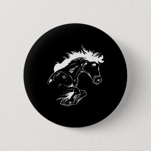 Horseback Riding Running Horse Horse Racing Horse 6 Cm Round Badge