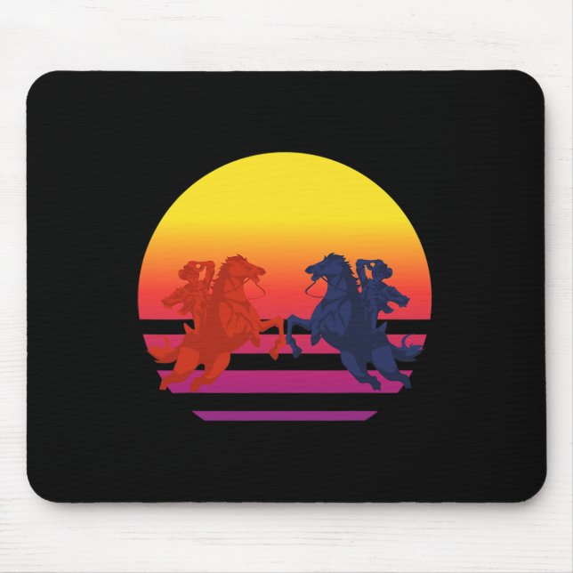 Horseback Riding Western Equestrian Texas Gift Ret Mouse Pad (Front)