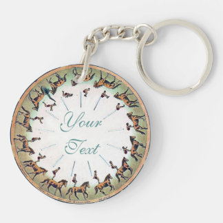 Horseback Sommersault Key Ring