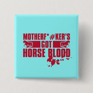 Horseblood 15 Cm Square Badge