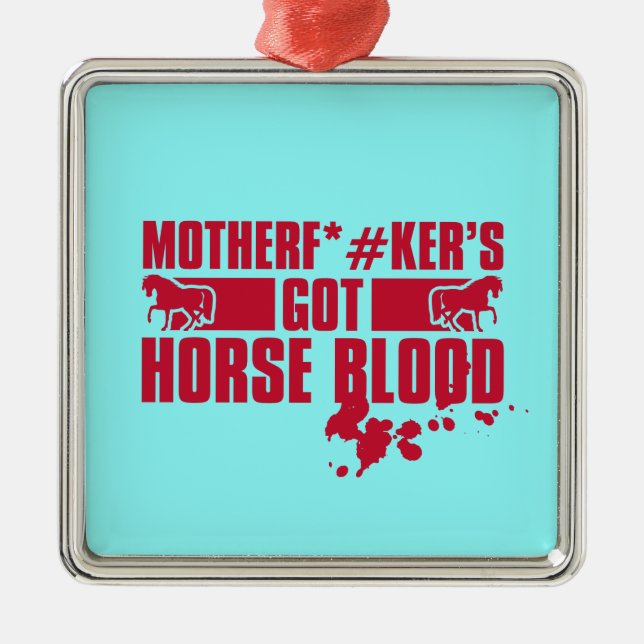 Horseblood Metal Tree Decoration (Front)