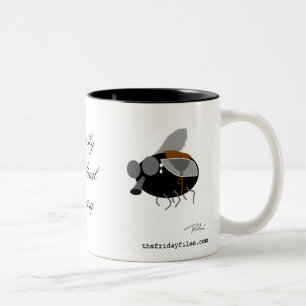 Horsefly with Pearl Earring Two-Tone Coffee Mug