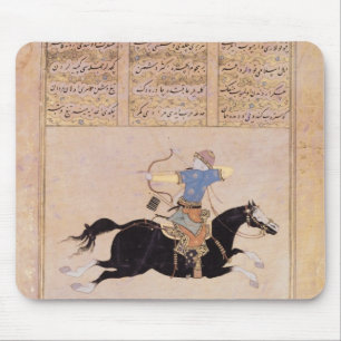 Horseman drawing his bow mouse pad