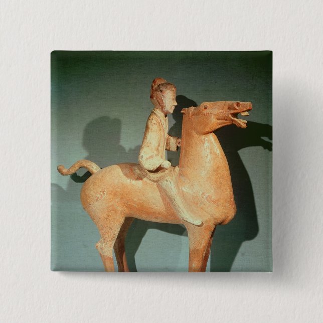 Horseman, from Xianyang, Shaanxi 15 Cm Square Badge (Front)