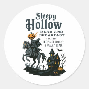 Horseman Halloween Sleepy Hollow Vintage Headless Classic Round Sticker