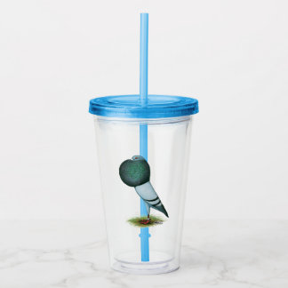 Horseman Pouter Pigeon Blue Acrylic Tumbler