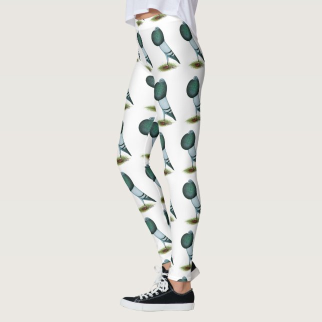 Horseman Pouter Pigeon Blue Leggings (Left)