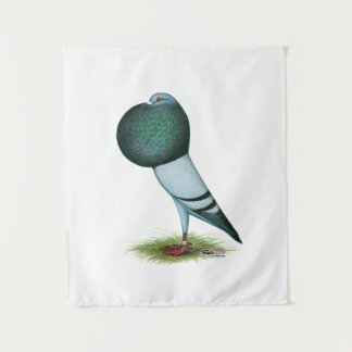 Horseman Pouter Pigeon Blue Tapestry