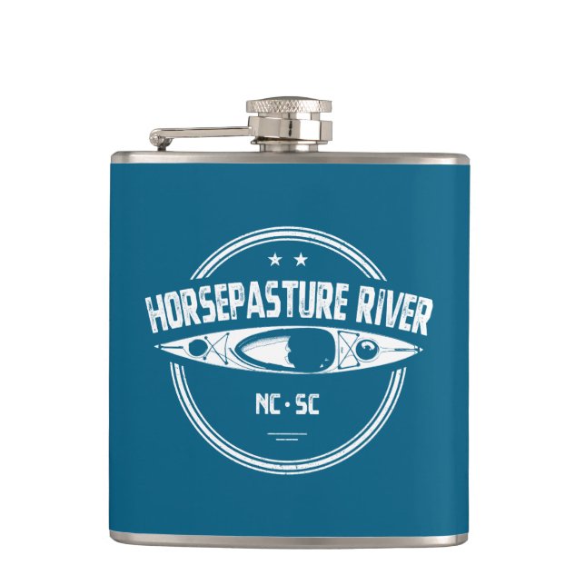 Horsepasture River North Carolina Kayaking Hip Flask (Front)