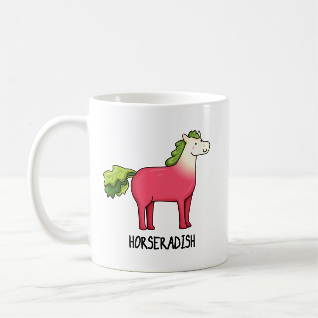 Horseradish Funny Horse Pun  Coffee Mug (Left)