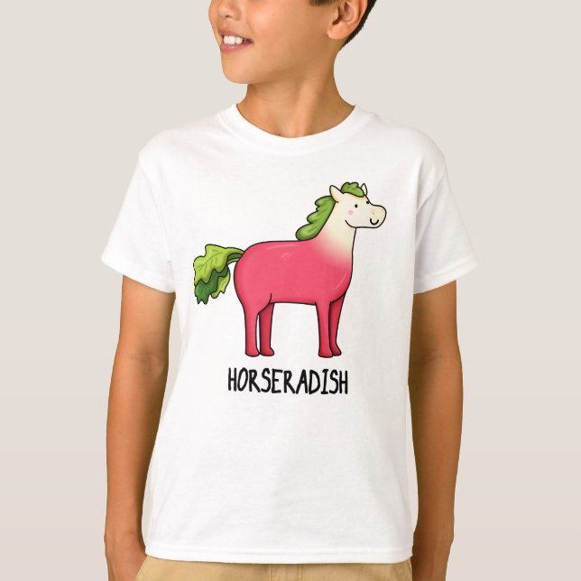 Horseradish Funny Horse Pun  T-Shirt (Front)