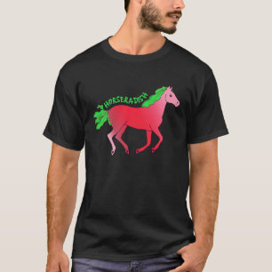 Horseradish Horse  Animal Farming Radish Vegetable T-Shirt