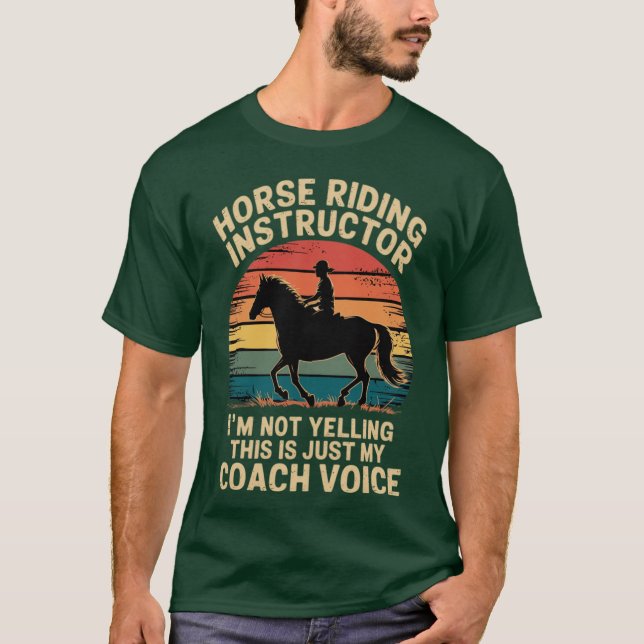 Horserainer Im Not Yelling Love Horse Riding Eques T-Shirt (Front)