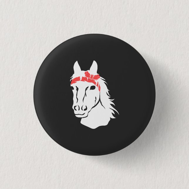 Horses 3 Cm Round Badge (Front)