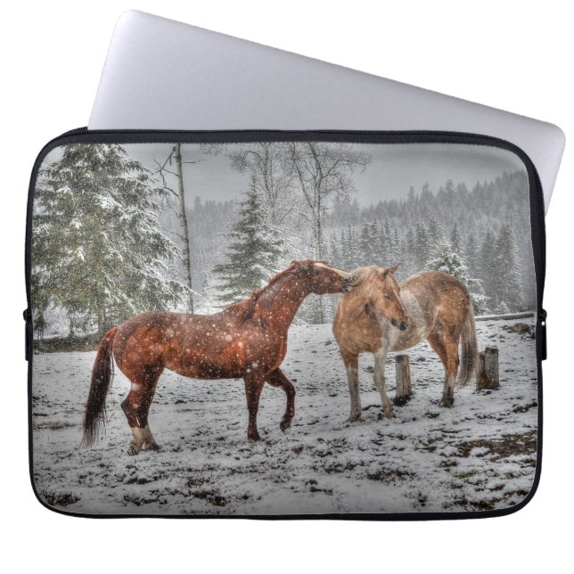 Horses - American Western Theme Laptop Sleeve (Front)