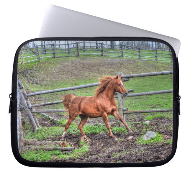 Horses - American Western Theme Laptop Sleeve (Front)